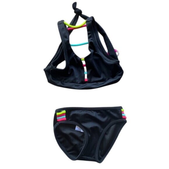 Peixoto Jade Two Piece Bikini in Black